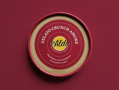 Packaging for homemade Gelato made in Sweden branding design graphic design logo packaging visual