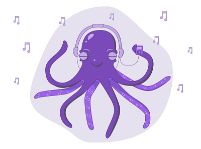 Musical octopus design graphic design illustration vector