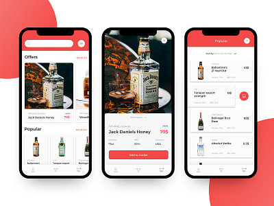 E-Commerce App Concept #2 alchohol app concept concept drinks e commerce app mobile shopping store ui ux