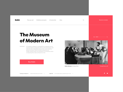 Museum concept design museum ui web