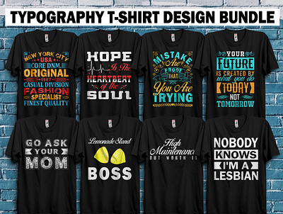 Custom Typography T-shirt Bundle artwork font typedesign typography lover typography t shirt typography t shirt bundle typography t shirt design bundle vector