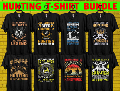 Hunting T-shirt Bundle hunt bundle hunting lover hunting shirt design hunting t shirt bbndle photography vector t shirt