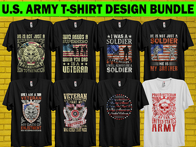 U.S. ARMY T-shirt Design Bundle