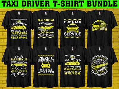 Taxi Driver T-shirt Design Bundle