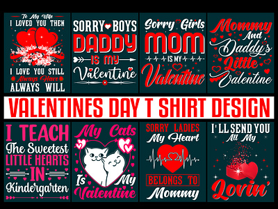 Valentines Day T-shirt Design Bundle