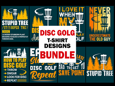 Disc Golf T-shirt Design Bundle