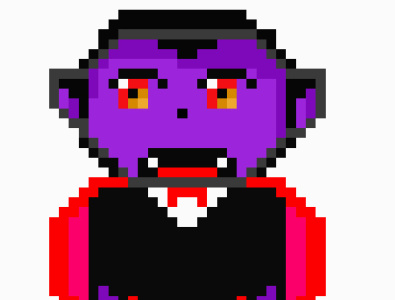 Dracula Pixel Art design draccula graphic