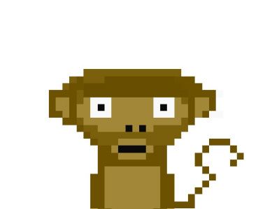 Boring Monkey Pixel Art boring monkey design graphic pixel art