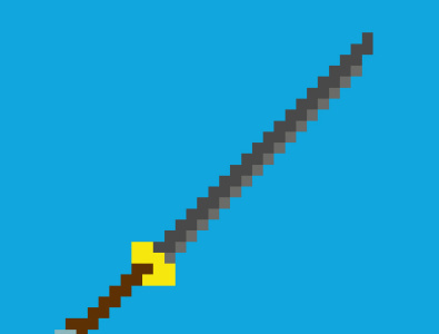 Hanzo Hattori Katana | Pixel Art design graphic hanzo hattori sword pixel art