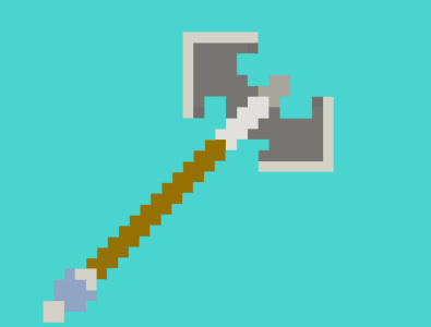 Medieval Battle Axe | Pixel Art design graphic medieval pixel art pixel art