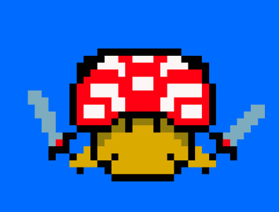 Rogue Mushroom Pixel Art design graphic pixel art