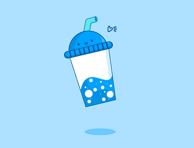 Blue Drink Kawaii Illustration