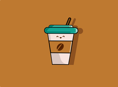 coffee Kawaii Illustration app design graphic design icon illustration logo vector