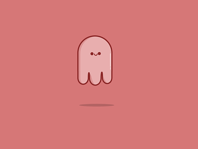 Pink Kawaii Ghost app design graphic design icon illustration logo vector