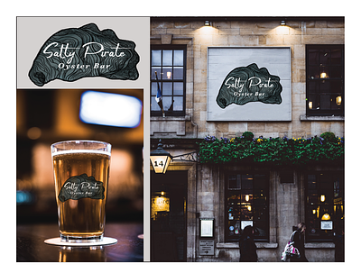 Salty Pirate Oyster Bar branding design graphic design logo marketing product design