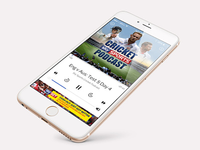 Sky Sports iOS Podcast UI app clean cricket ios ios9 iphone player podcast sports ui