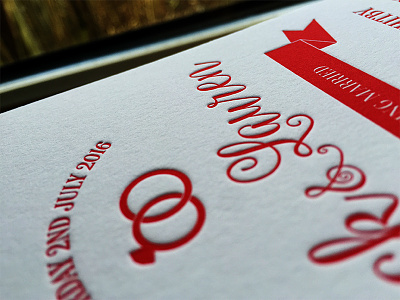 Letterpress Wedding Invitation illustration illustrator invitation invite letterpress letterpressed print wedding