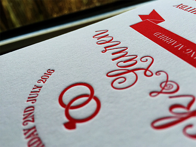 Letterpress Wedding Invitation