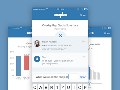 Anaplan - Collaboration & Dashboard App