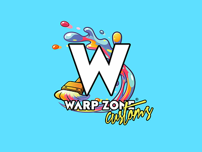Warp Zone Logo brand brand identity branding branding project bright color combinations color palette gaming identity logo logo design logo designer retrogaming