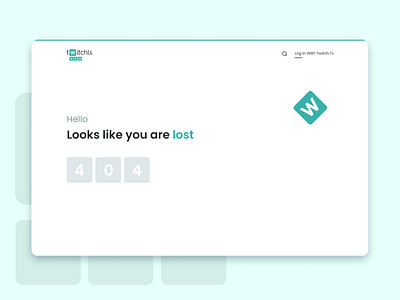 Twitchls 404 page redesign