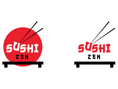 Sushi Zen challenge dayli design flat icon illustration logo logocore minimal sushi logo typography vector
