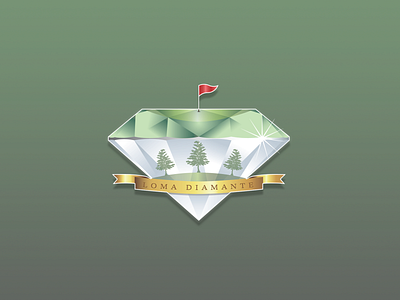 Loma Diamante (Brand Logo) banner branding design diamond digitalart golf illustration logo luxury marketing photoshop