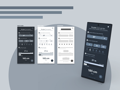 Scale Converter App, 2022 branding development figma frontend graphic design logo mockup ui ui design ui ux user interface webapp