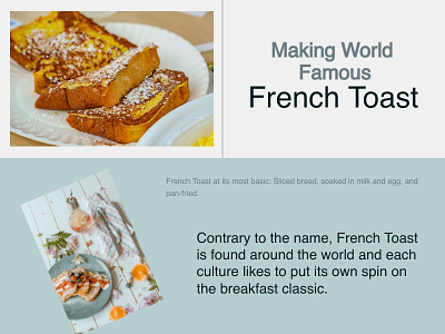 French Toast Infographic design french toast infographic typography