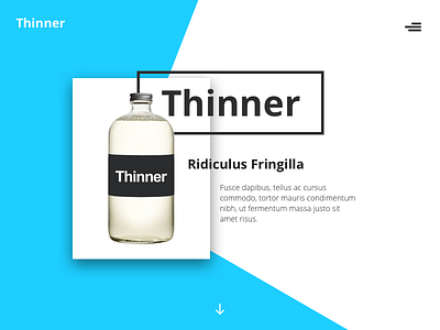 Thinner app product ui ux web