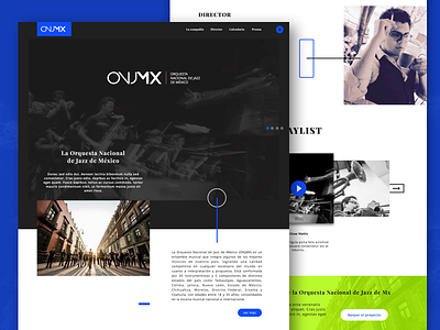 National Jazz Orchestra group jazz music portfolio ui ux web