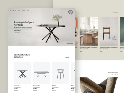 Eberhart Furniture - Website app appdesign branddesign branding creative development furniture marketing minimal mobile platform software strategy ui ux visualidentity webapp webdesign websitedesign