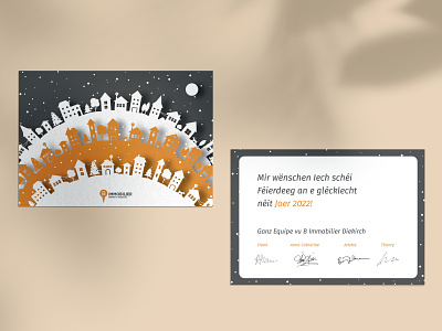 Christmas card for B-immobilier branding graphic design illus illustration vector