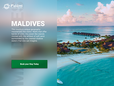 Maldives Vaca Website app design website