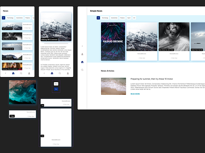 Simple News app concept design ui ux website