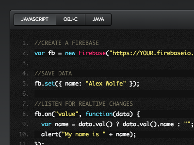 Example Code Box code javascript tabs