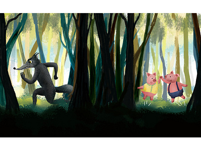 Illustration for "Little Red Riding Hood's Cousin"