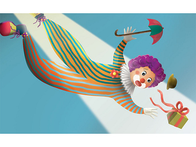 Illustration for "The Enchanted Circus" book childrens book design illustration