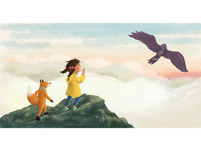 Illustration for "El Cuaderno de Valentina" book childrens book design illustration