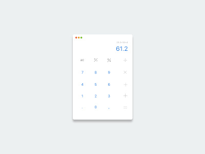 Calculator clean dailyui design flat minimal ui web
