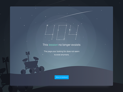 404 Page Illustration 404 error state missing page space starts ui design user interface