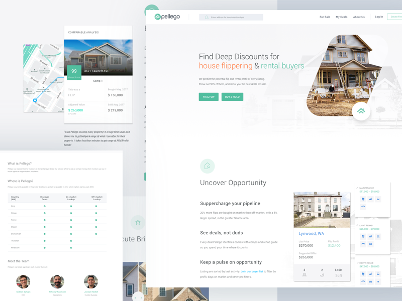 flip houses dribbble homepage