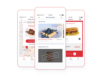 Location Based Deals App coupon deals feed food habit forming location meals university
