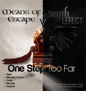 Means of Escape V Tenth Effect || One Step Too Far grunge light v dark metal music split vertical wings