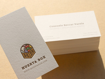 Huerta Box • Business cards brand business card business cards gardening huerta box letterpress organic print