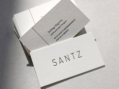 Santz • Business cards business card business cards letterpress minimal print santz santz design