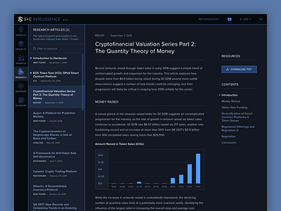 Smith + Crown Intelligence • Research capital report research sci fi ui