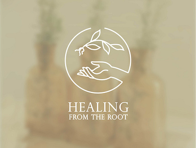 Healing From the Root Logo botanical branding design logo minimalistic natural naturopathic
