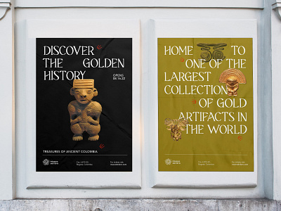 Rebrand for the Museo del Oro, Bogotá, Colombia black and yellow branding corporate branding design design inspo designers gold graphic design logo museo museum poster print promotional design