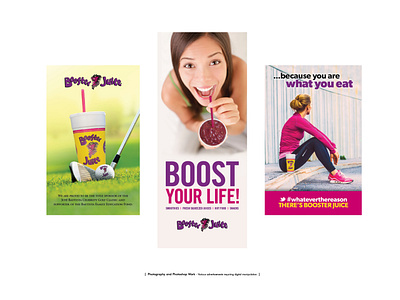 Booster Juice - various marketing pieces